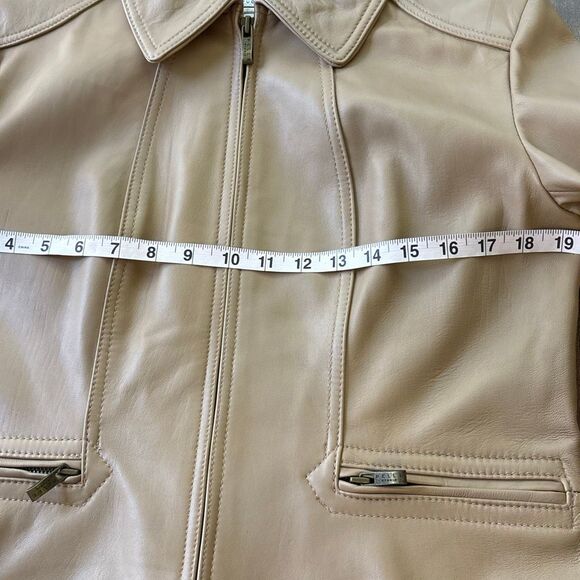 NWT Vtg Pelle Studio Wilsons Leather Jacket tan Sz L Butter soft lined - Picture 10 of 11